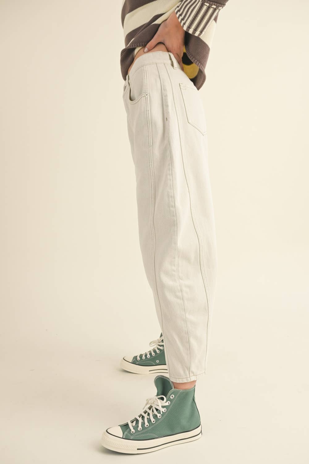 BARREL COTTON PANTS