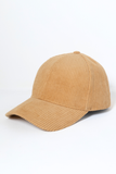 FWCAP114 - Solid Corduroy Fall Winter Baseball Hat