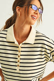 STRIPE PATTERN SHORT SLEEVE POLO SHIRTS