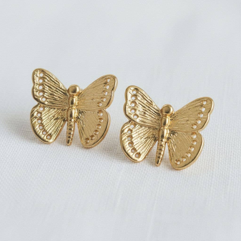 Elegant Butterfly-Inspired Drop Earrings