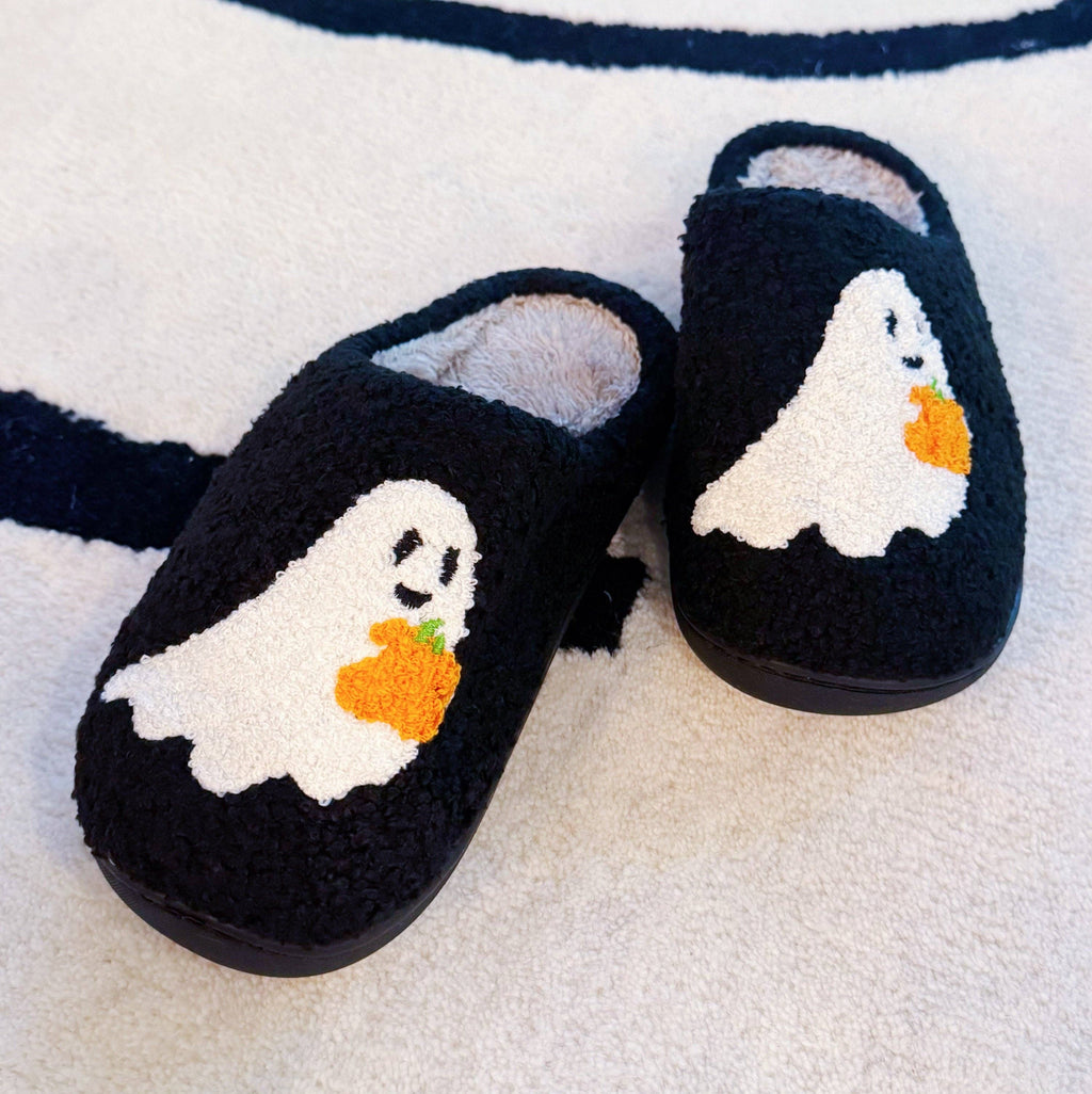 Spooky Ghost Cozy Slippers- CLEARANCE