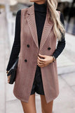 Sleeveless Lapel Blazer Long Coat GSS120