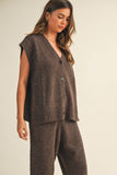 The Marlowe Speckled Knit Vest – Cocoa
