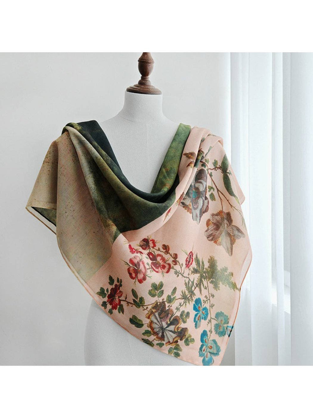 Scarvii - Painterly Floral Square Scarf