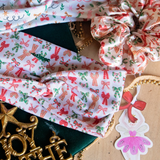 Christmas Coquette Bows Satin Scrunchie