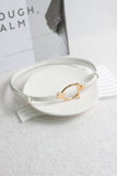 A2503SBT91678 - Minimalist Gold Buckle Faux Leather Belt