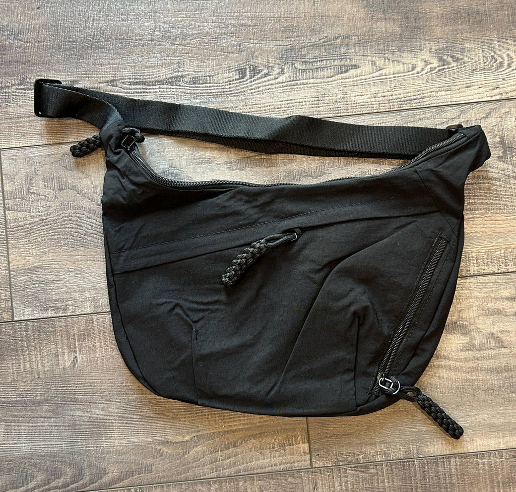 Large Nylon Crescent 3 Zipper Bag