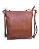Waxed oil cowhide leather crossbody backpack