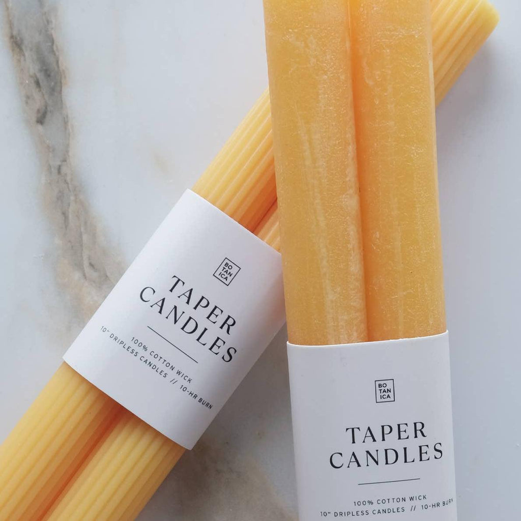 Taper Candle Pair, Goldenrod