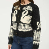 Swan Jacquard Cardigan
