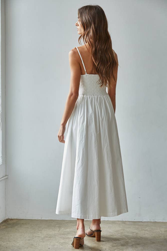 Cotton Floral Eyelet Detailed Maxi