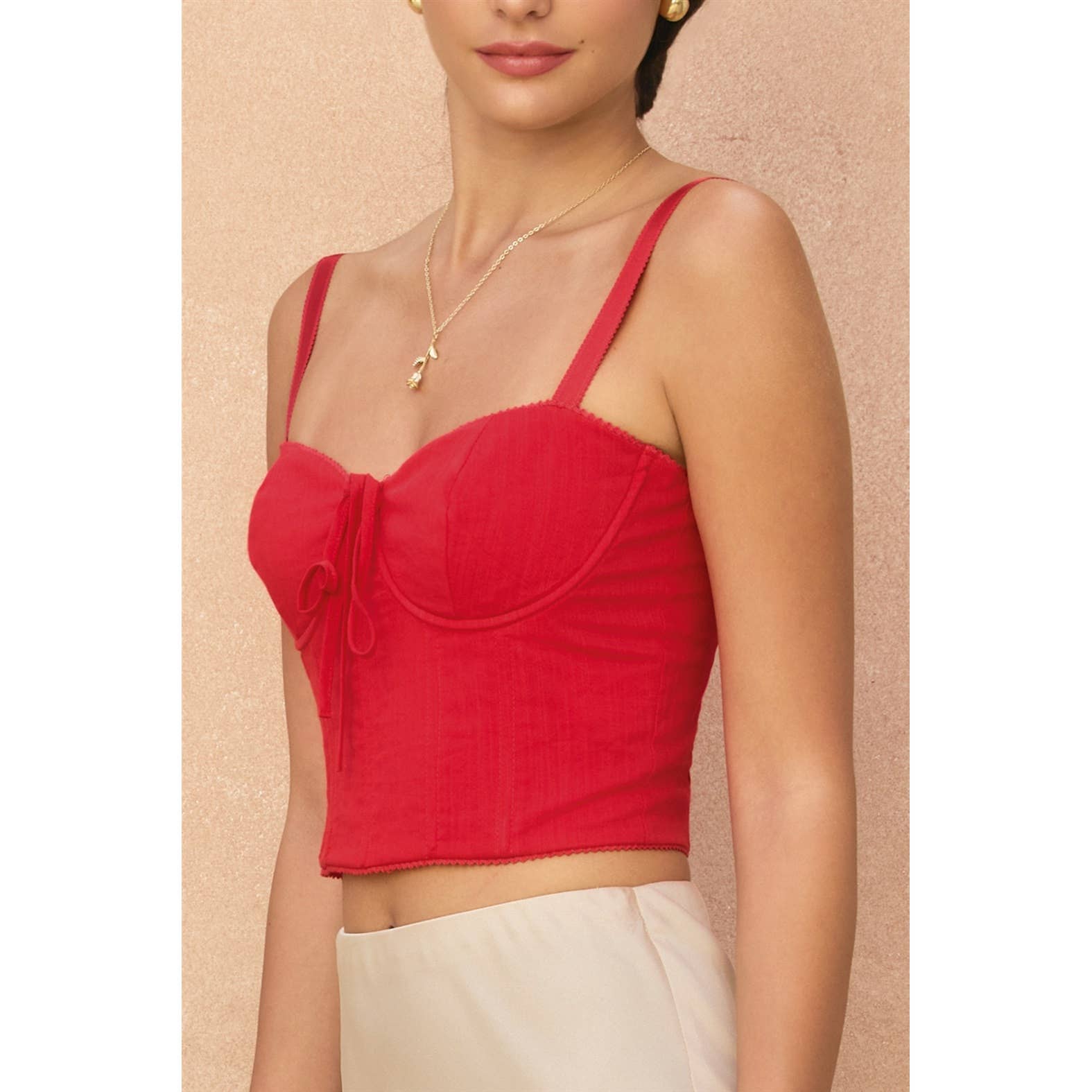 Picot Edge Corset Top