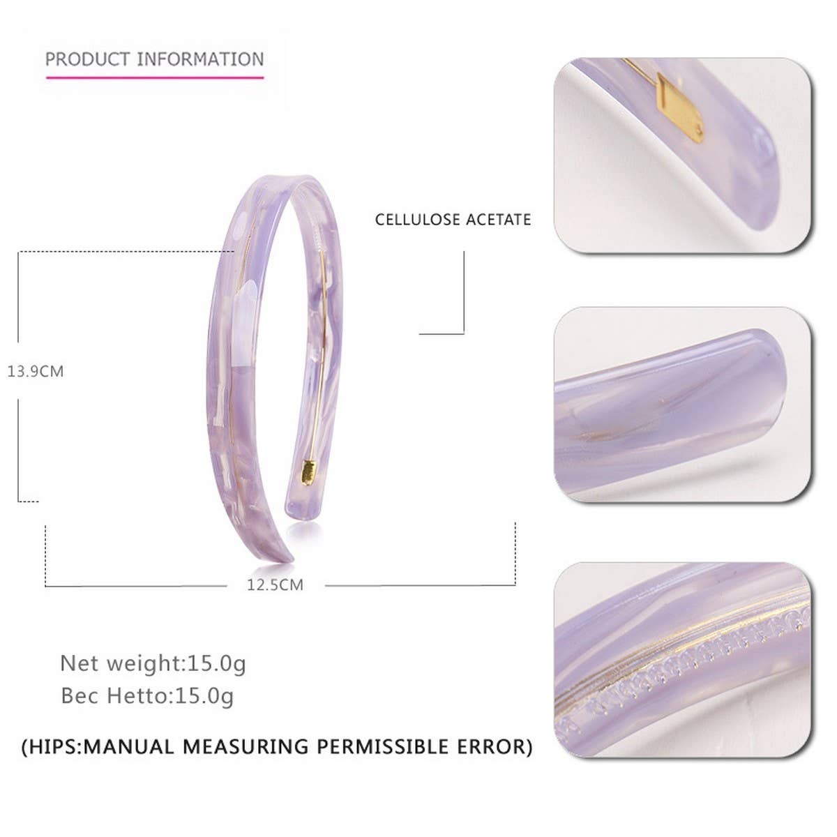 SIMPLE 1.5CM WIDE ACETATE HEADBAND HAIRACCESSORIES_CWAHA4337