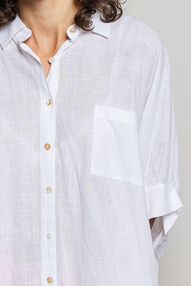 Half Sleeve Cotton Roomy Fit Casual Shirt