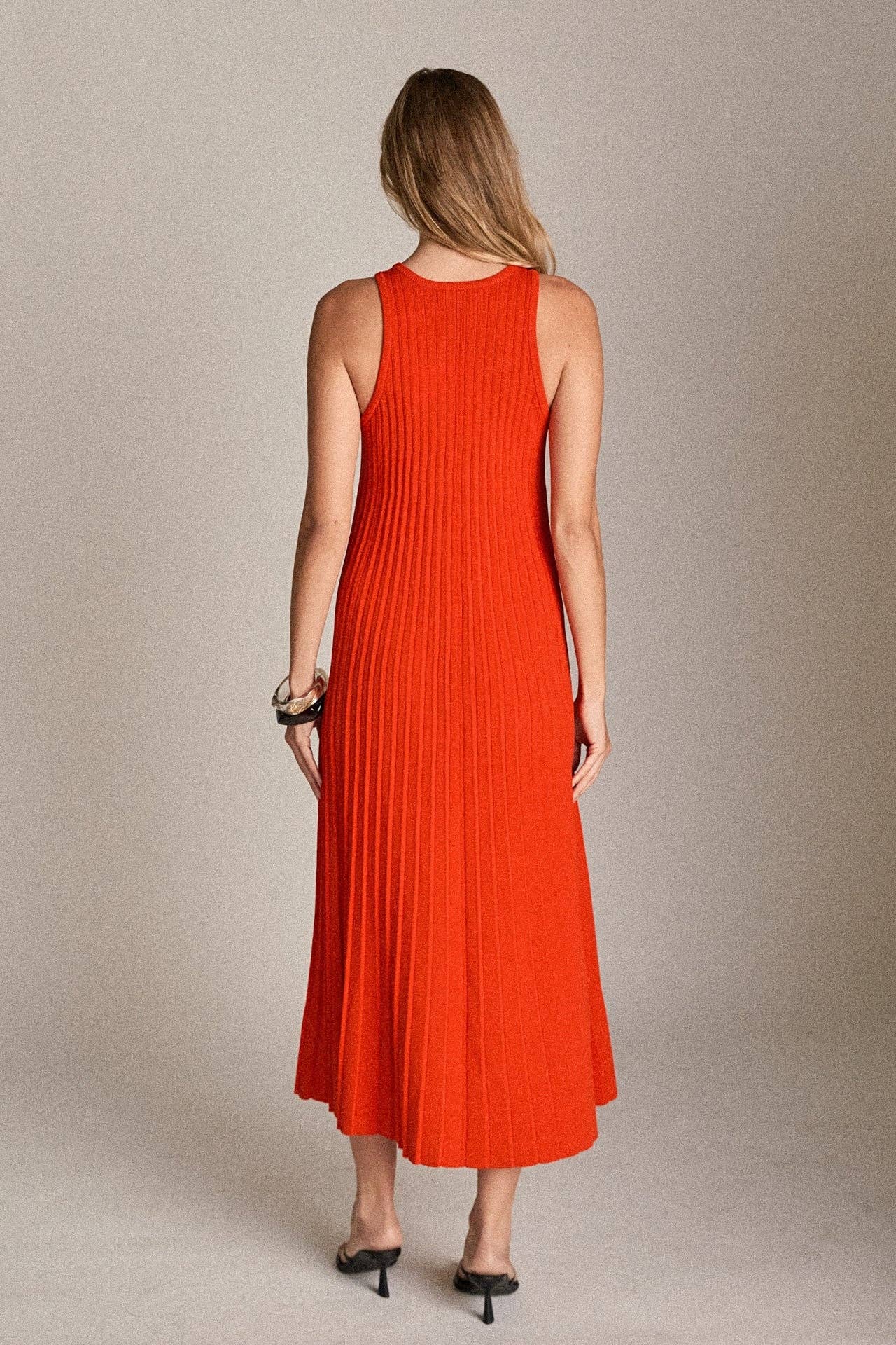 Betsy Pleated A-line Knit Midi Dress – East Of These