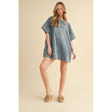 Washed Denim Mini Dress