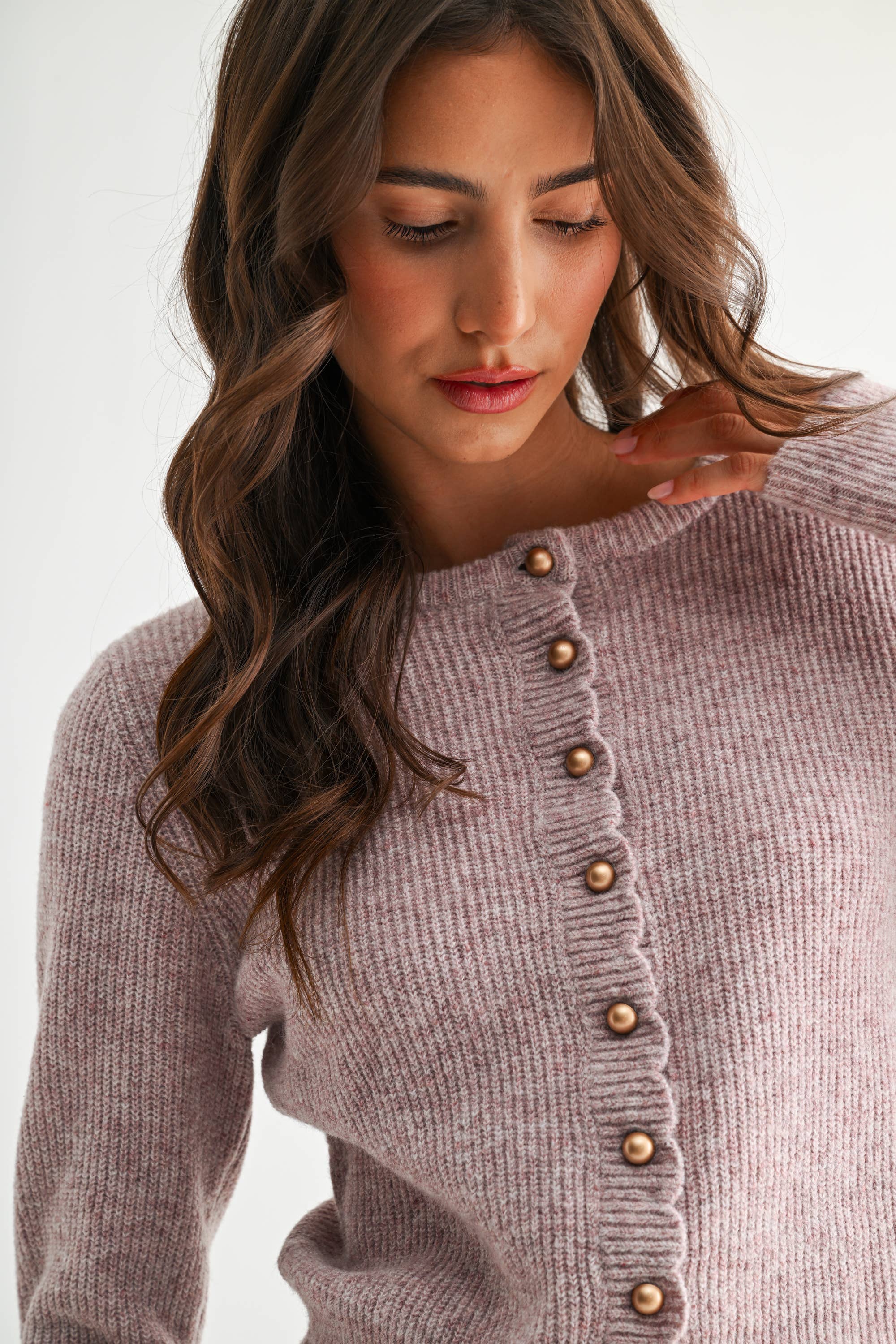 Renee Pearl Button Cardigan