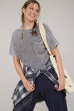 WASHED RIBBED SHORT SLEEVE TEE WITH POCKET (PRE-ORDER)