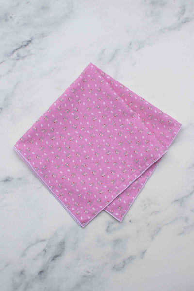 Mini Rosebud Cotton Square Scarf