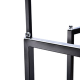 4-Way Black Clothing Rack With Straight Arms