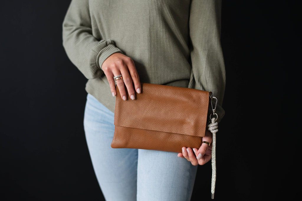Trio Italian Leather Crossbody, Shoulder & Clutch Bag