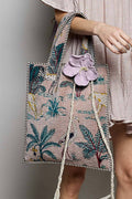 Everyday Quilted Striped Tote Bag