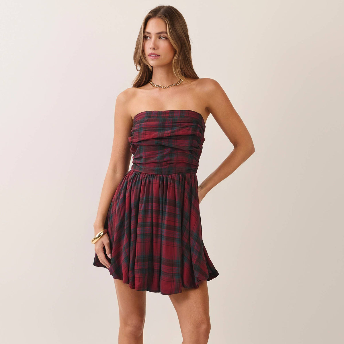Scarlett Plaid Bubble Dress