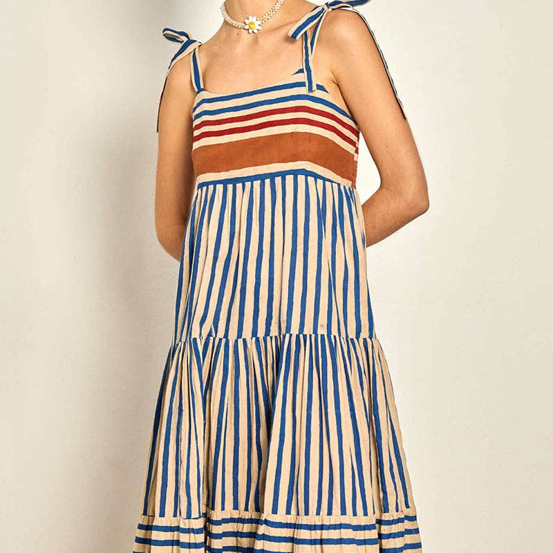 Striped Maxi Casual Dress
