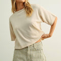 Soft Brushed Knit Short Sleeve Top