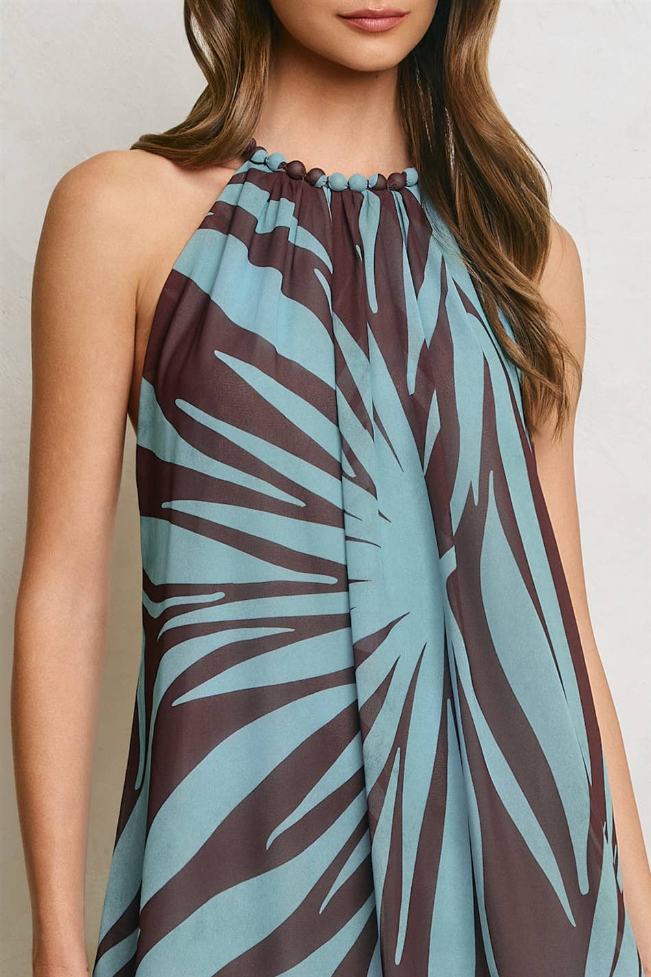 Malta Beaded Halter Dress
