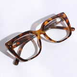 Wide Frame Glitter Side Fashion Reading Glasses