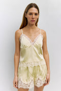 The Sera Top | Satin Lace Tank Top