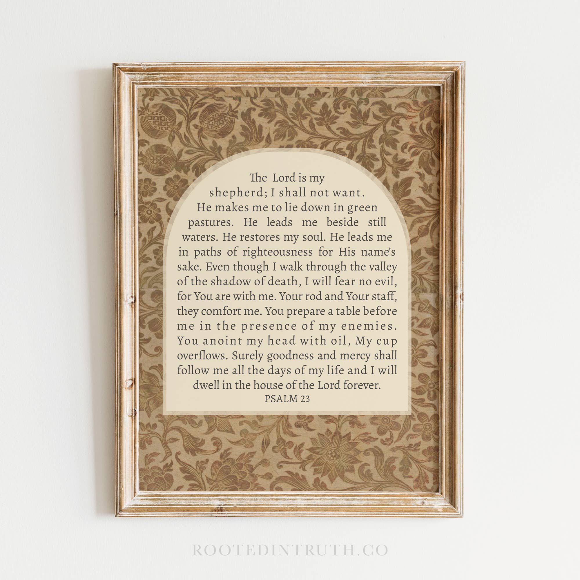 Psalm 23 Vintage Wall Art Print