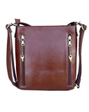 Waxed oil cowhide leather crossbody backpack