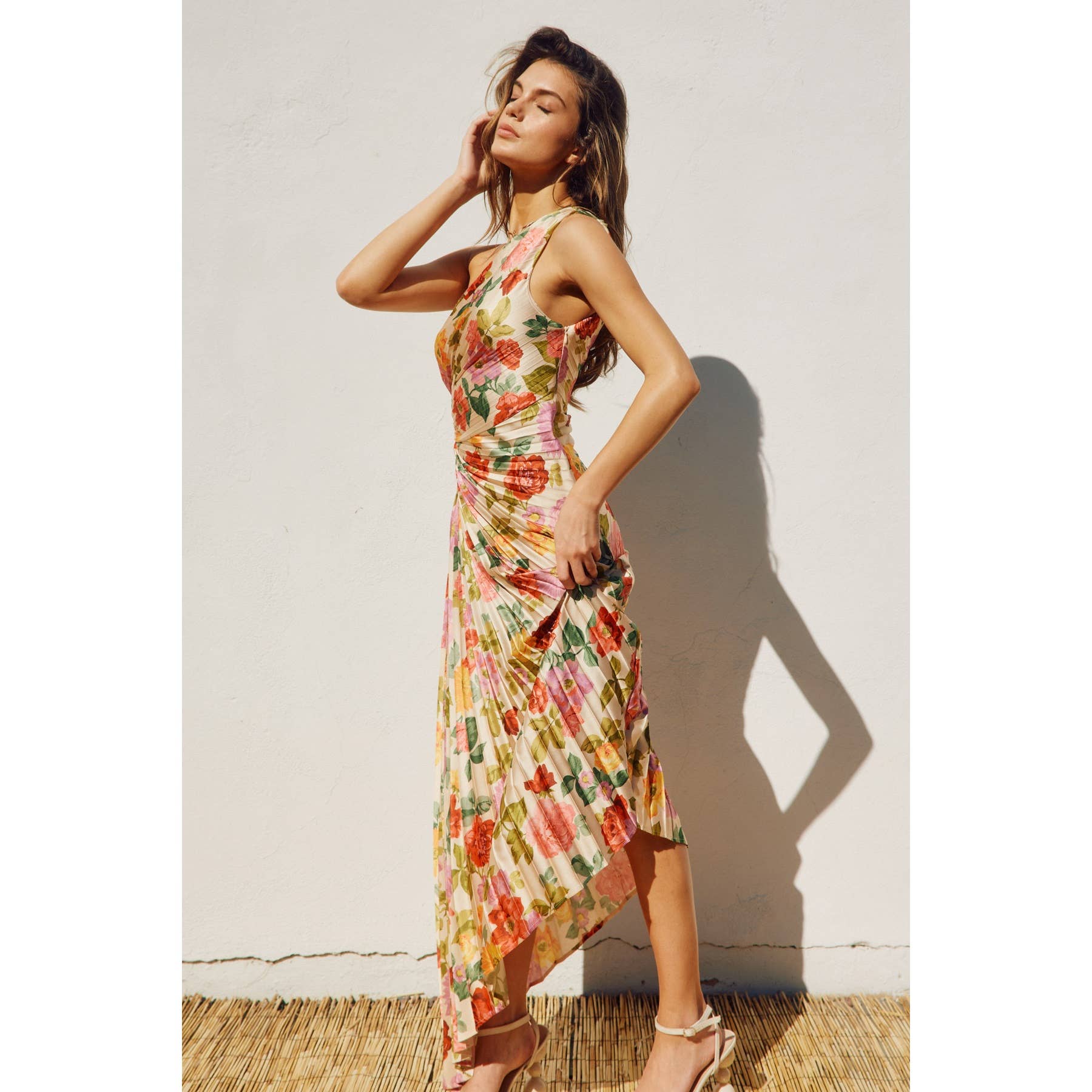 Gift of Love Asymmetrical Pleated Maxi Dress