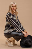 Stripe Boat Neck Knit Sweater