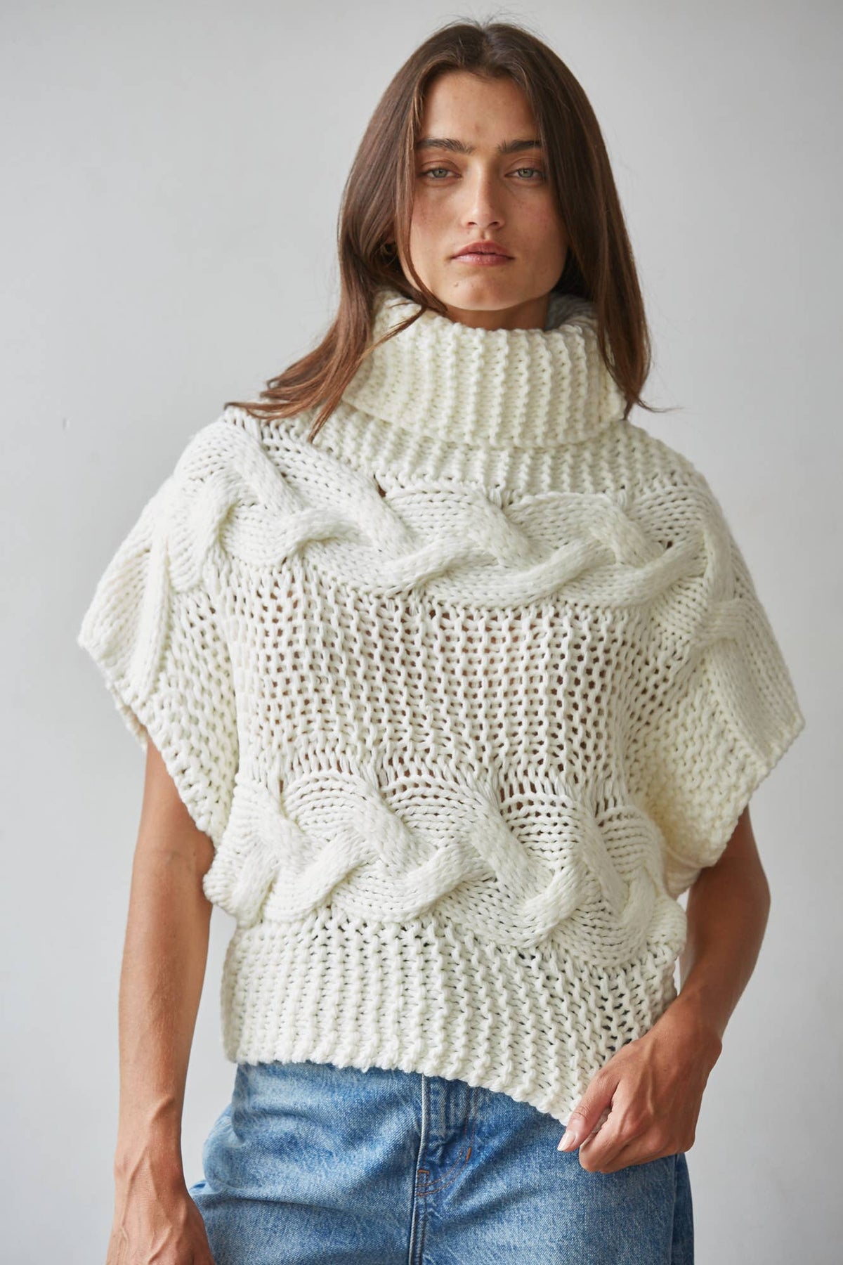 Greta Cable Knit Turtleneck
