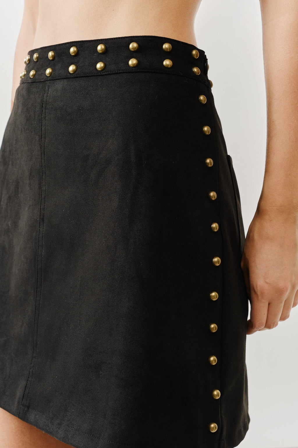 Tina Mini Skirt in Suede