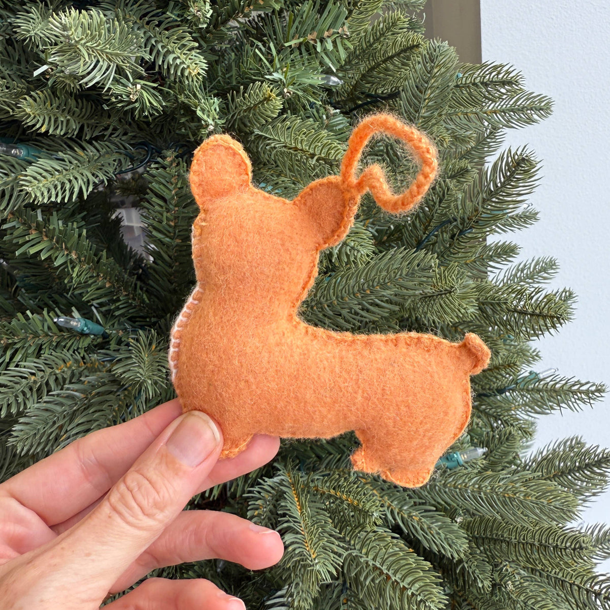 Corgi Wool Christmas Ornament 