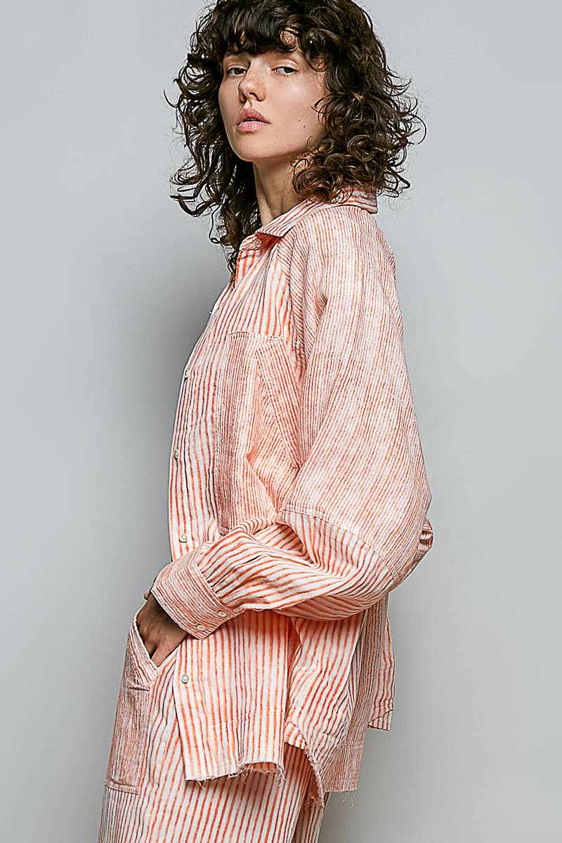 Raegan Woven Stripes Top