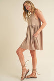 Torie Sleeveless Textured Mini Dress