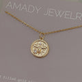 Coin Necklace 18k Gold Filled Gold Plated Honeybee Queen Bee