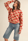 Fuzzy Cherry Sweater