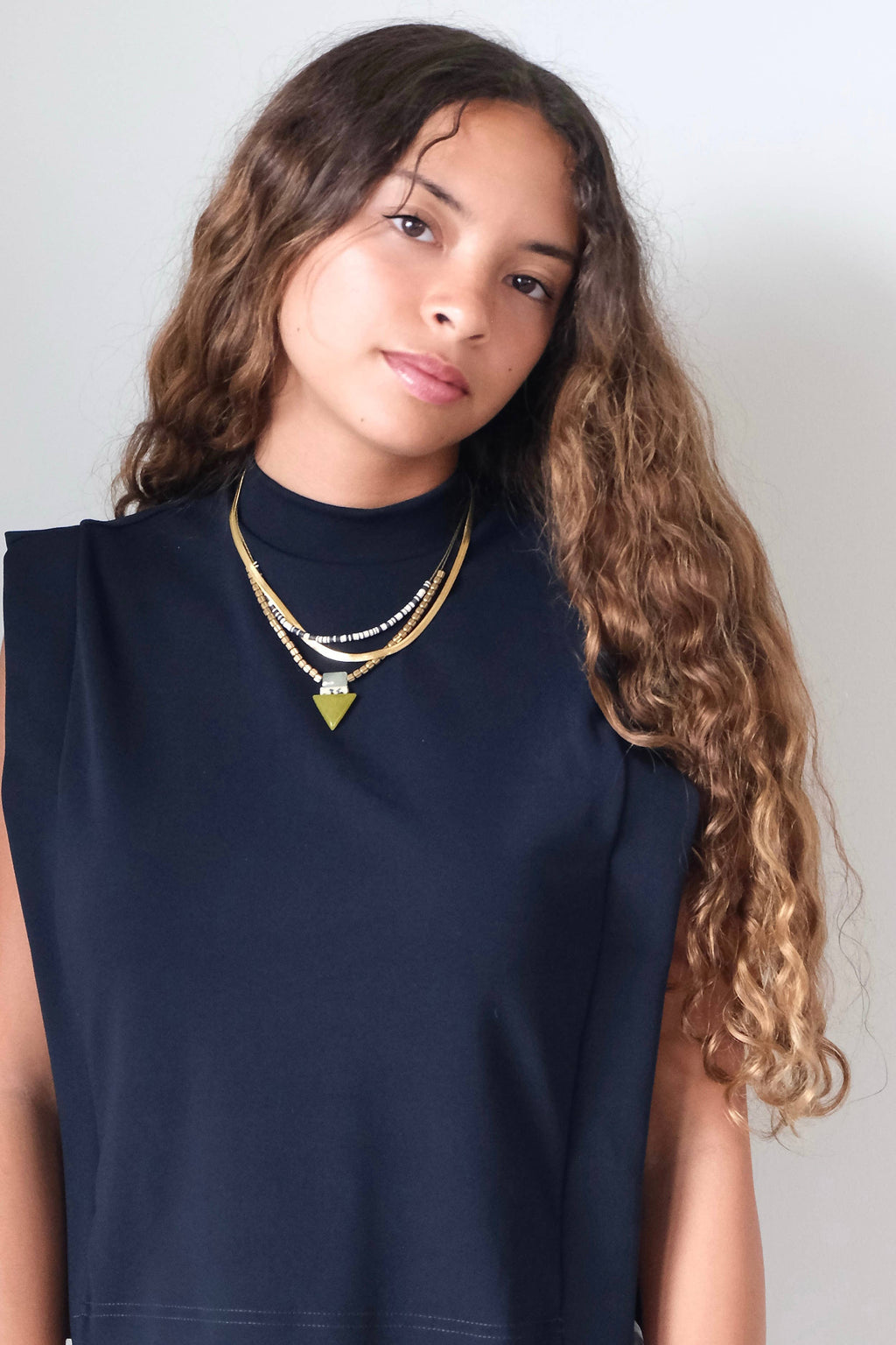 Triple strand ArtDeco necklace