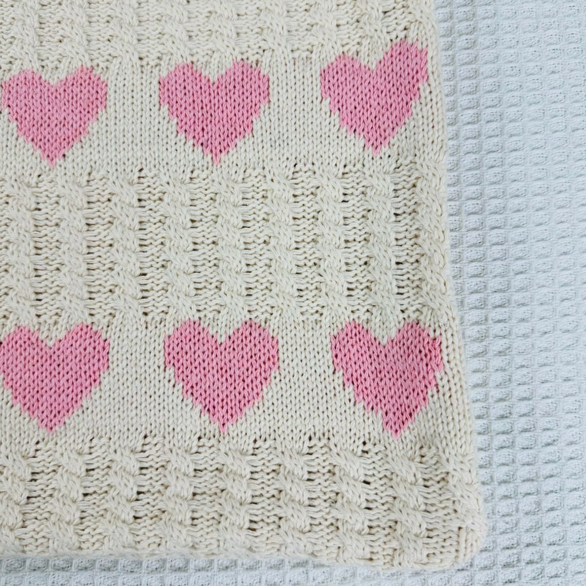 Love Print Crochet Knit Shoulder Bag