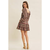 Plaid Smocked Mini Dress