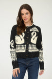 Swan Jacquard Cardigan