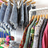 Mid-Rise Upcycled Denim OG Shorts - Original