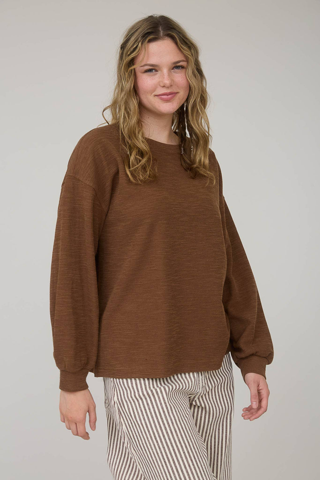 Drop Shoulder Knit Top