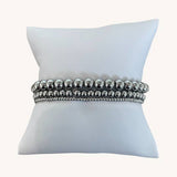 Waterproof Silver Ball Bracelets- small, medium or large